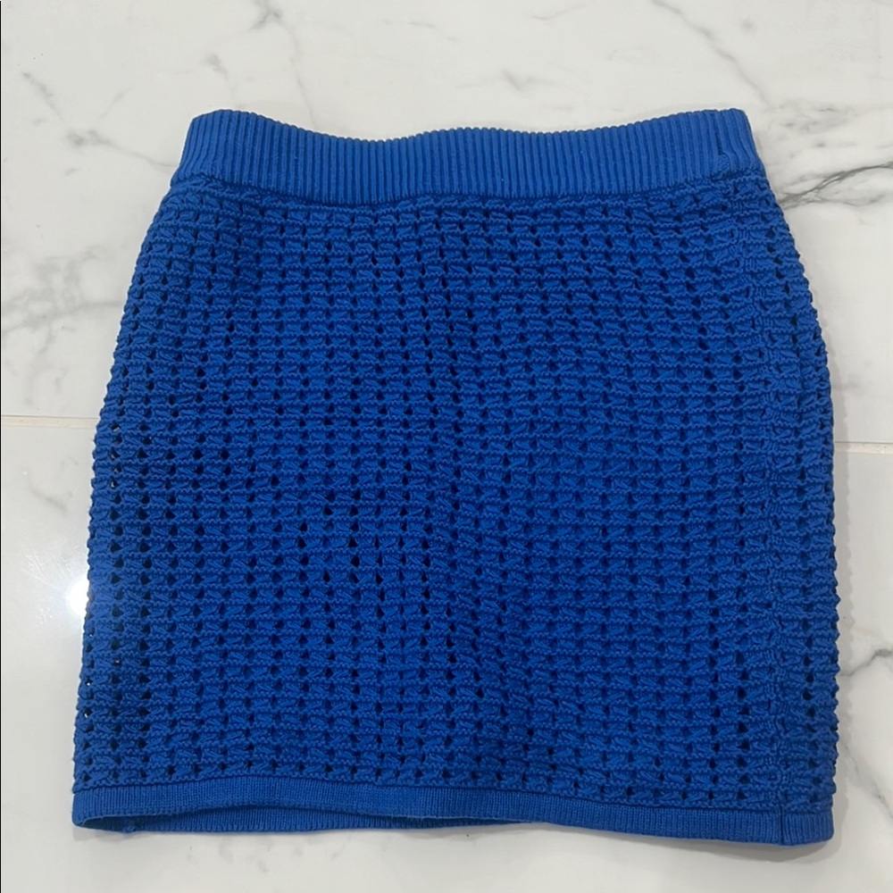 GAP Royal Blue Crochet Lined Mini Skirt